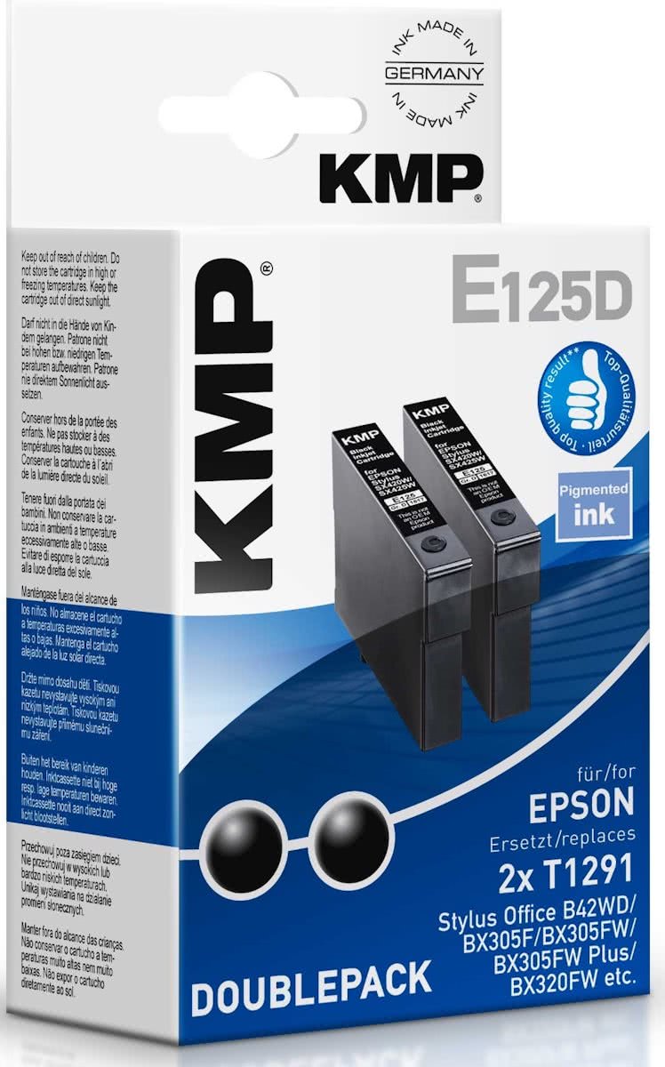 KMP E125D Zwart inktcartridge