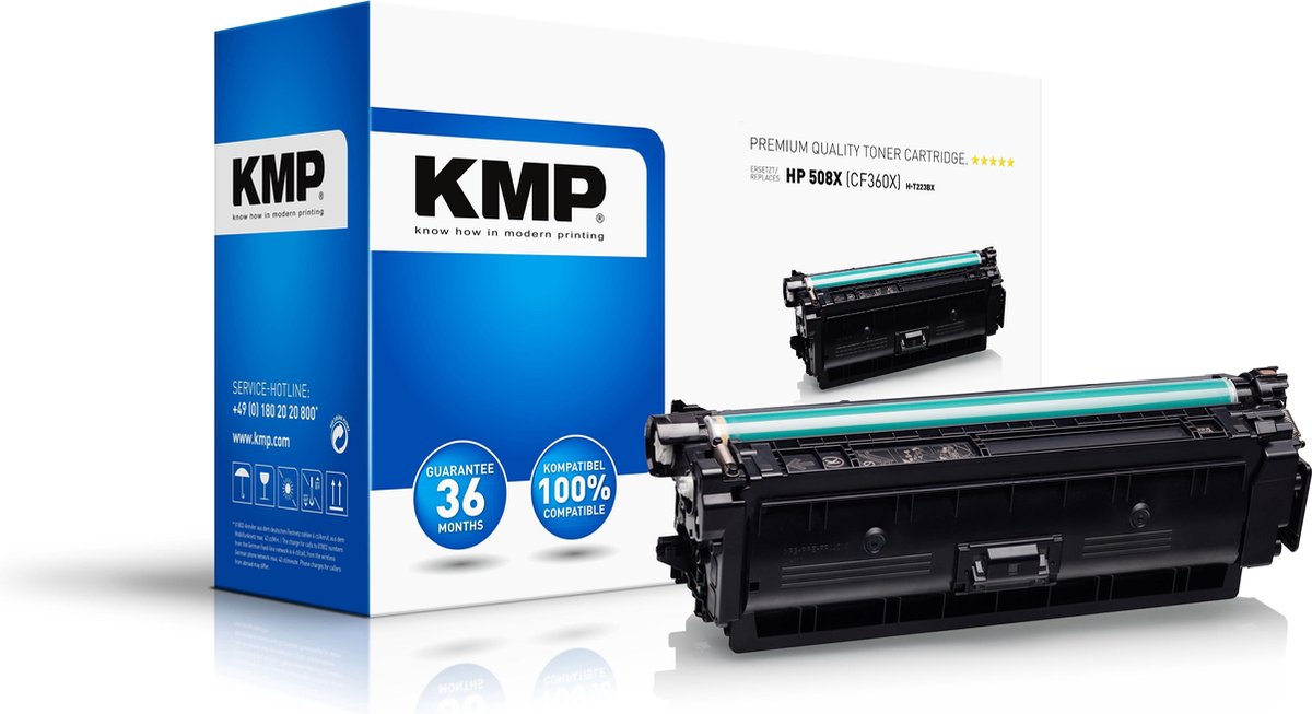 KMP H-T223BX Toner cartridge replaced HP 508X, CF360X Black 12500 Sides Compatible Toner cartridge