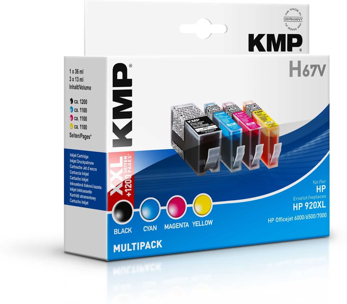 KMP H67V Zwart, Cyaan, Magenta, Geel inktcartridge