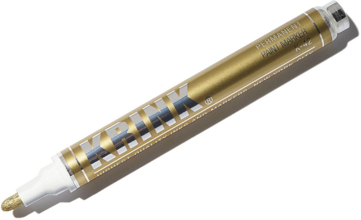 Krink K-42 Gouden 3mm Verfstift - 10ml permanente alcoholbasis Inkt in metalen body