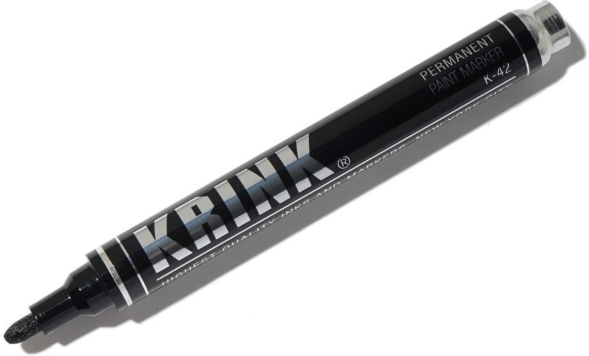 Krink K-42 Zwarte 3mm Verfstift - 10ml permanente alcoholbasis Inkt in metalen body