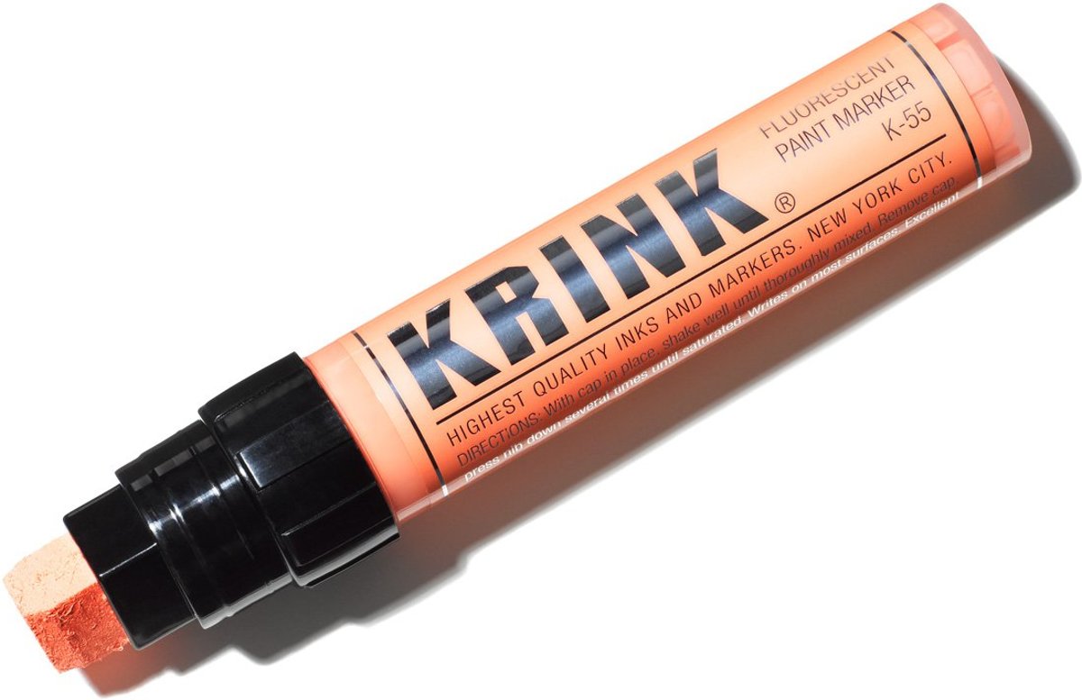 Krink K-55 Fluoriserend Oranje 15mm Acryl Paint Marker - 30ml inkt in metalen body