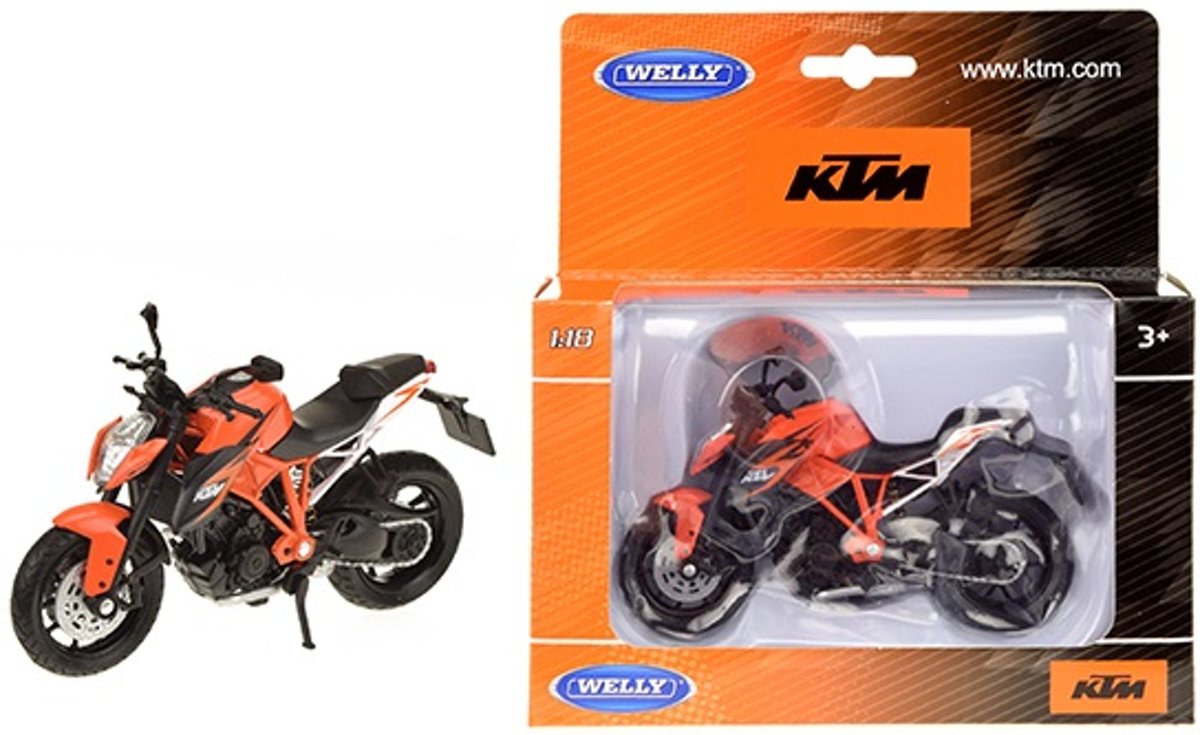 KTM 1290 Super Duke R motor oranje WELLY 1:18