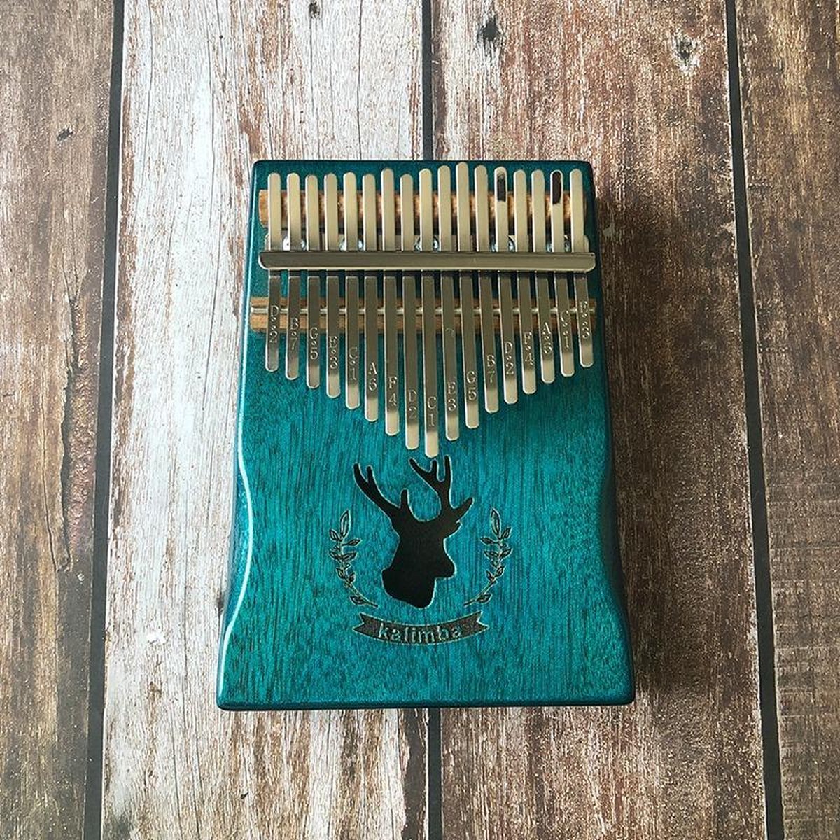 Ka.limbas – Professionele Kalimba – Muziekinnstrument Kalimba – Duimpiano 17 Tonen – Mahoniehout – Kalimba Duimpiano - Blauw