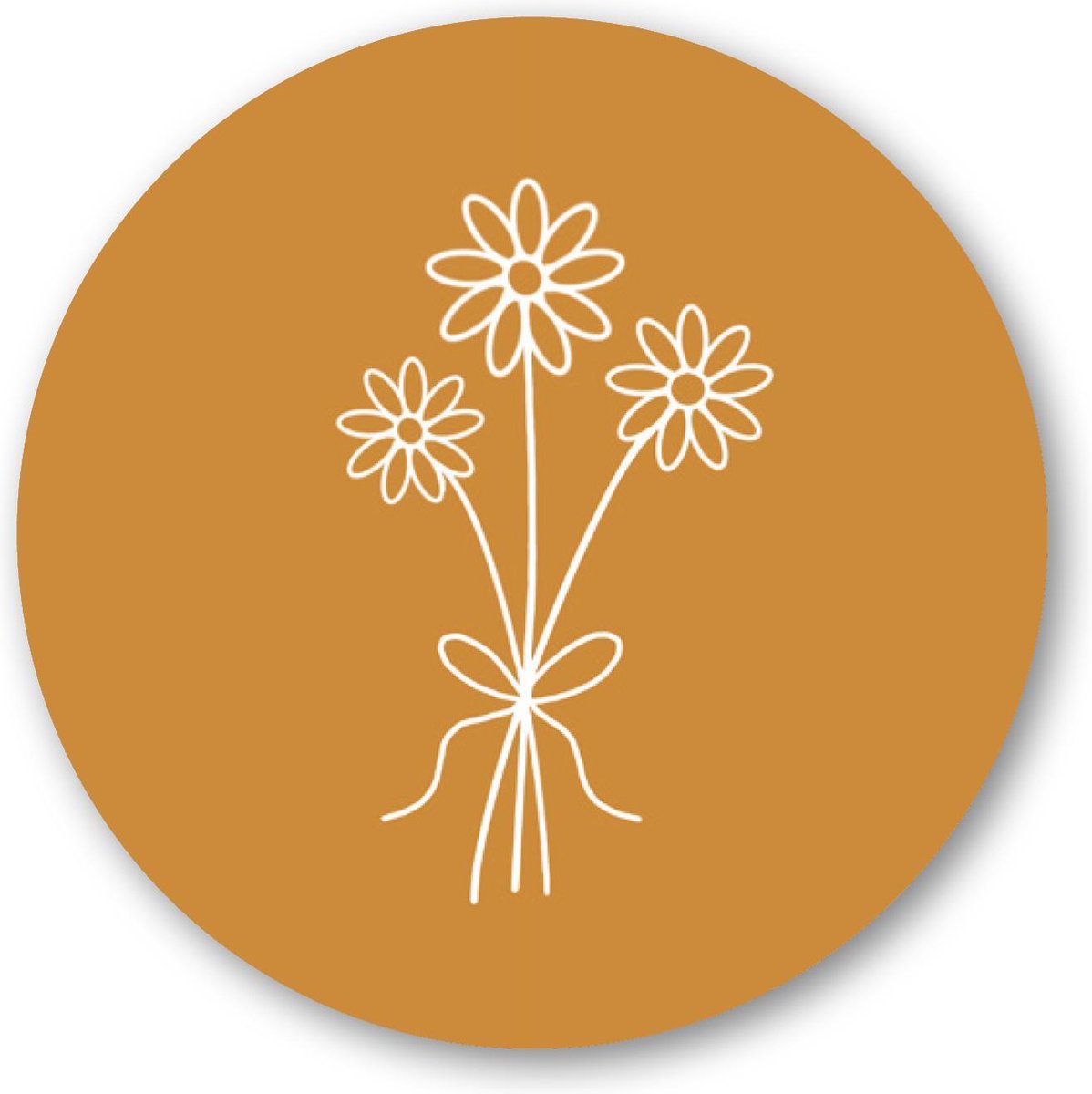 Sticker Bloemen - 45 mm - 25 stuks - sluitstickers