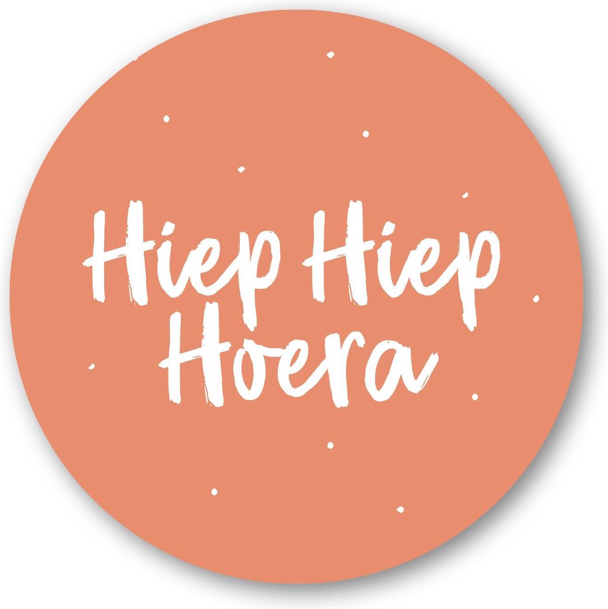 Sticker Hiep Hiep Hoera - 40 mm - 25 stuks - sluitstickers