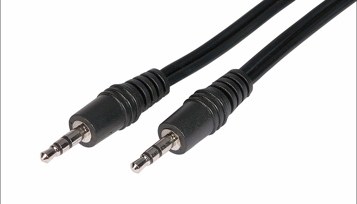 Audio Jack 3.5mm 1m geluidskabel Zwart