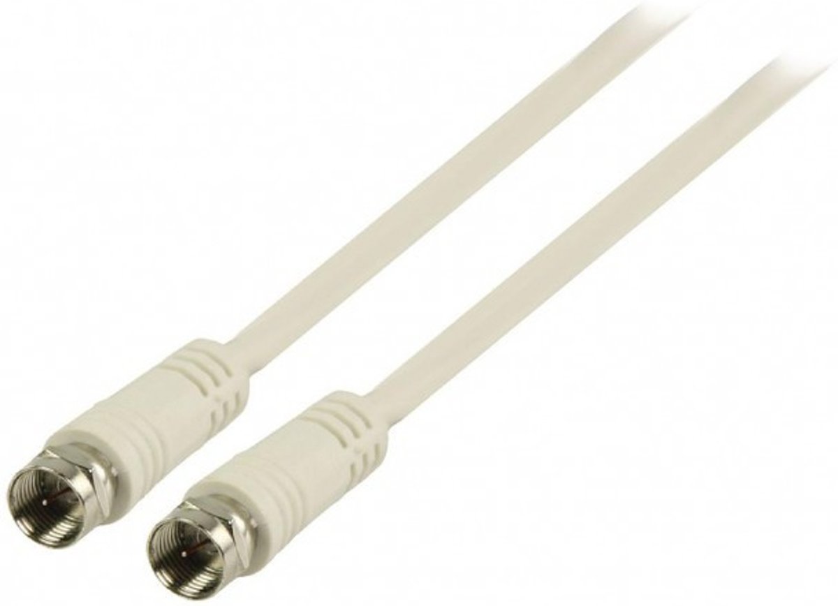 COAX antenne kabel wit 0,75m F-connectors