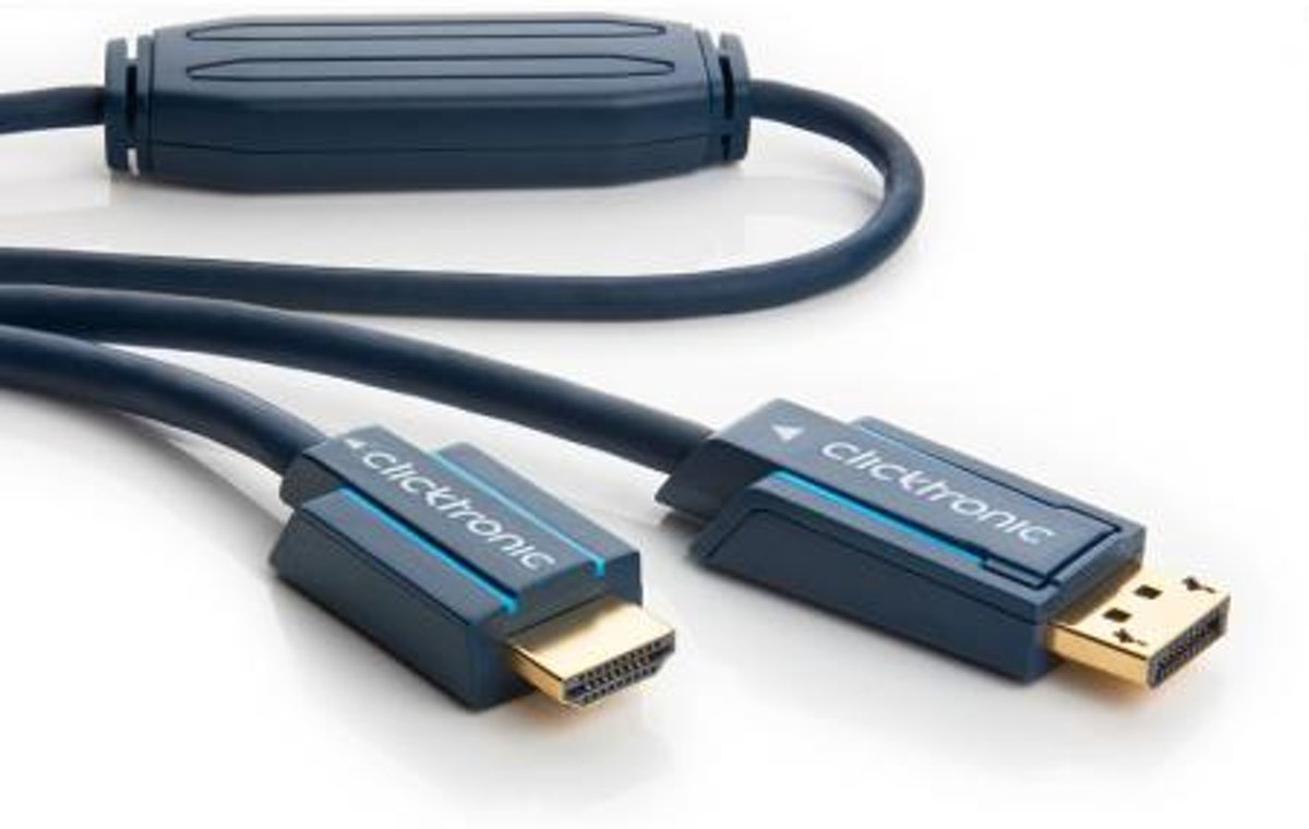 Clicktronic Displayport naar HDMI kabel - Professioneel - 15 meter