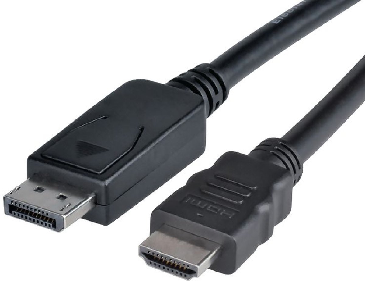 DisplayPort v1.1 naar HDMI kabel zwart 1 meter