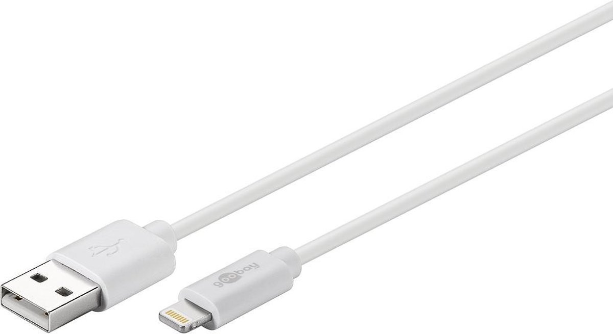 Goobay USB Lightning kabel voor Apple iPhone iPad iPod 3m wit