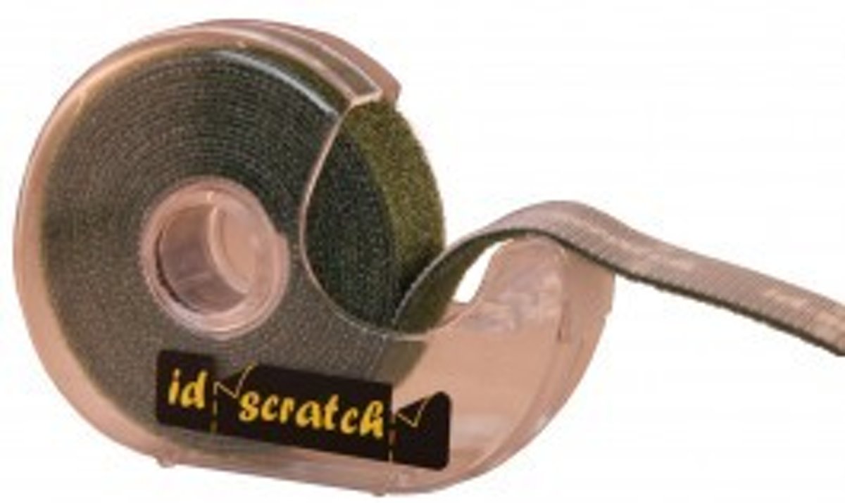 ID Scratch Klittenband met dispenser afscheurbaar per 3 cm (2,5m) Groen