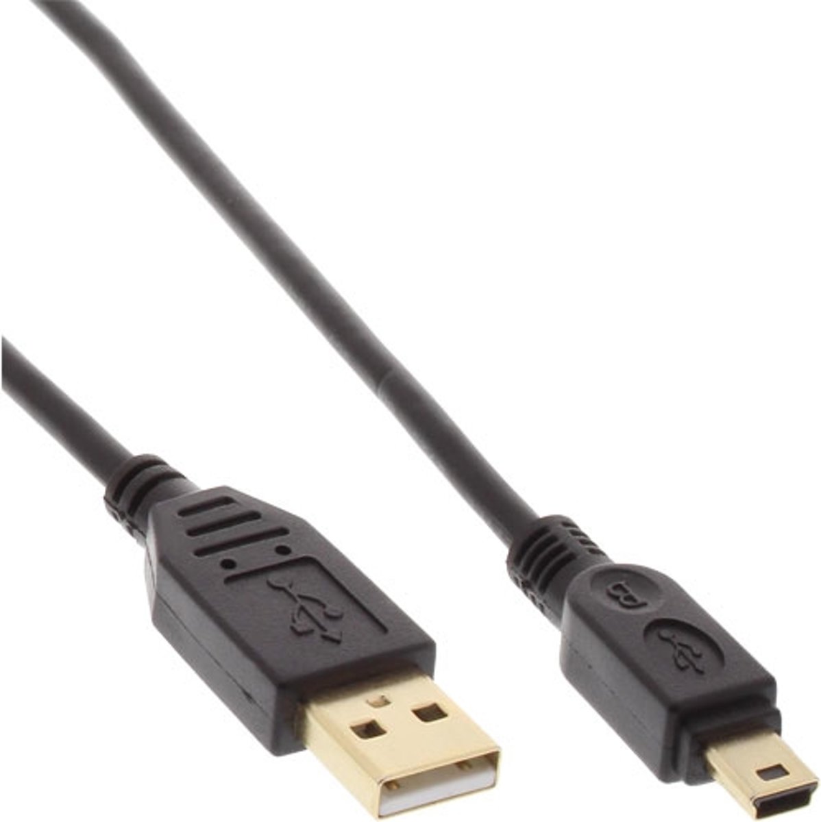 InLine 0.5m USB USB-kabel 0,5 m USB A Mini-USB B Mannelijk Zwart