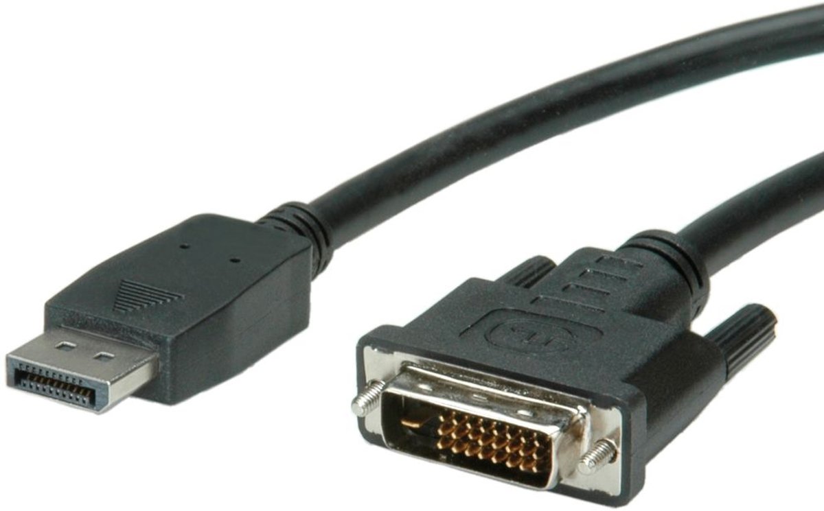 Nedis DisplayPort - DVI kabel DisplayPort male - DVI-D 24+1p male 1,00 mtr zwart