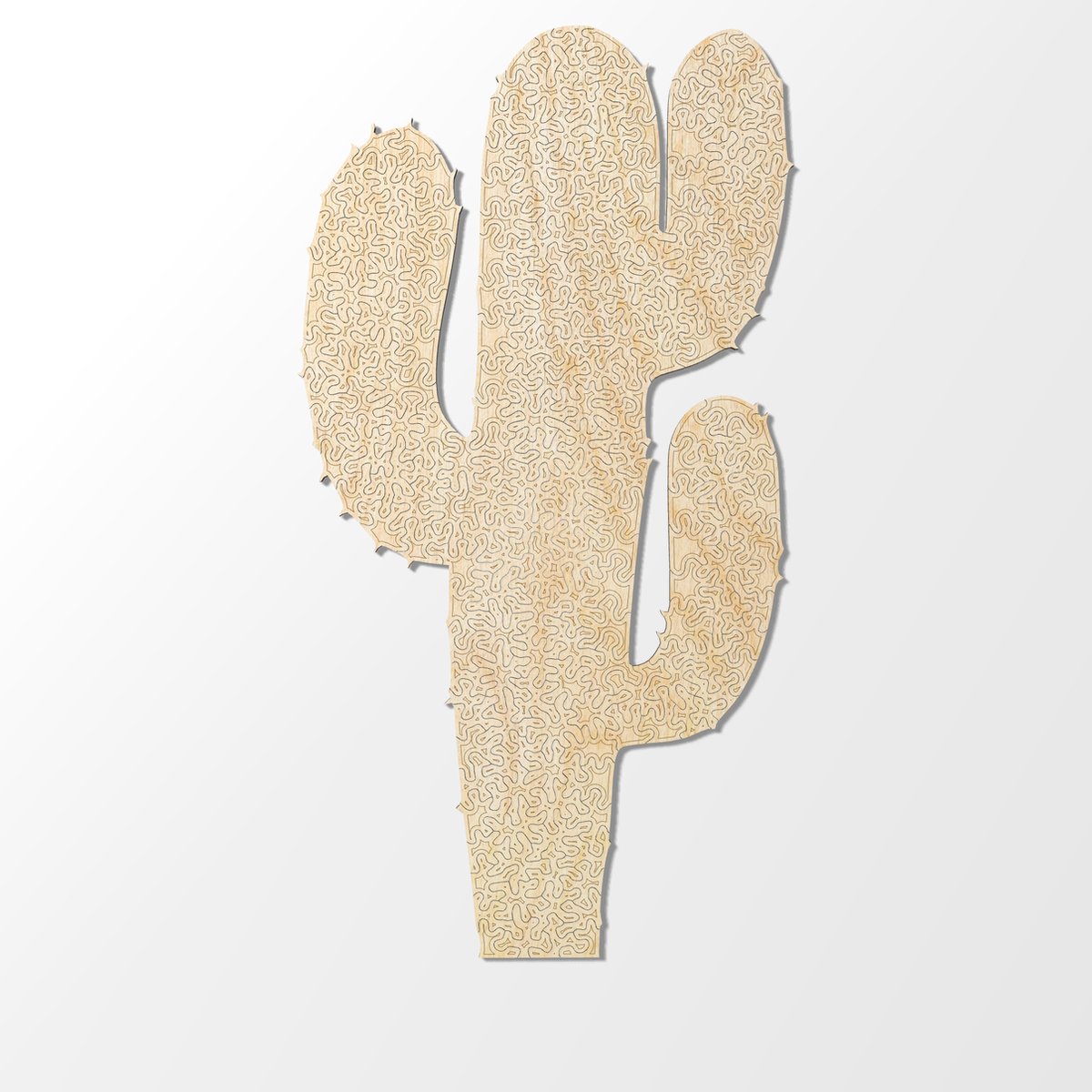 Cactus - Houten Puzzel - - 203 stukjes - Legpuzzel - Jigsaw - Geproduceerd in Nederland - Kaboomlaser