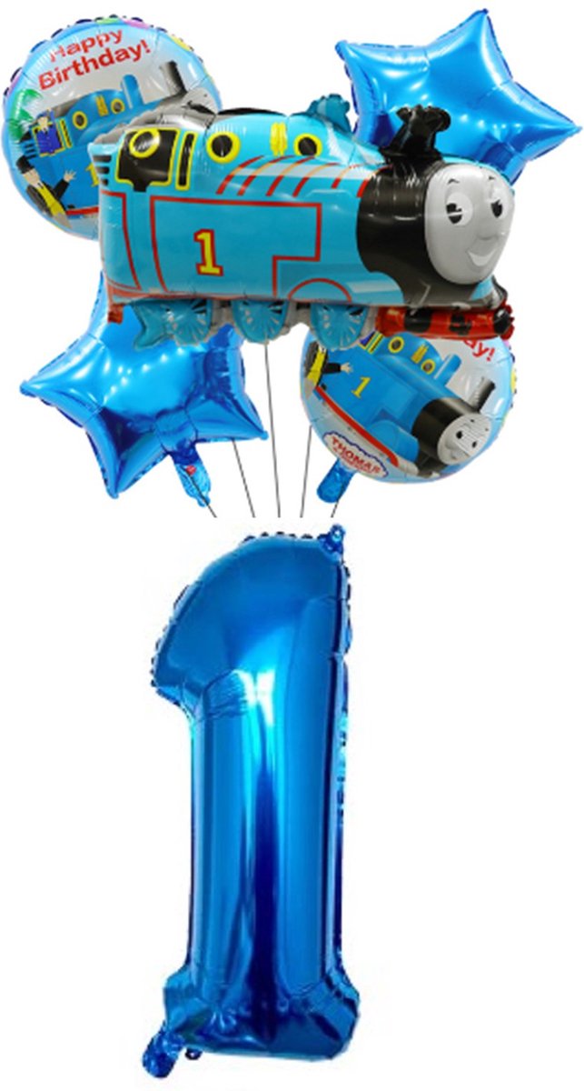 Thomas de trein ballonnen verjaardag 1 jaar - 6 delig