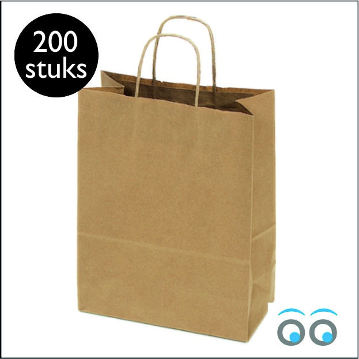 Kraft Tas Groot - 200 stuks - (41 x 12 x 31 cm)