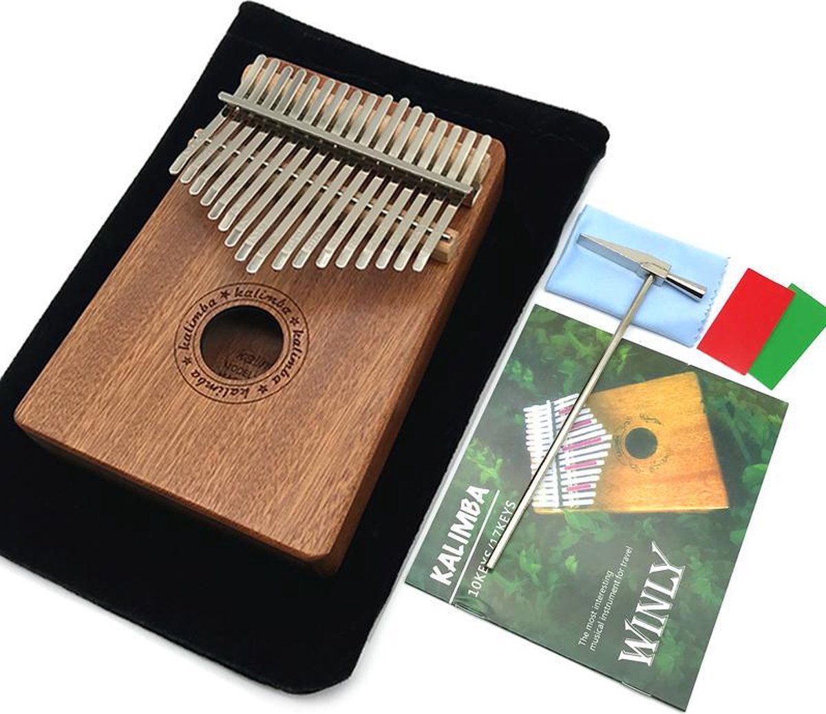 Kalimba Set - Duimpiano - Ukelele -  Kalimba Muziekinstrument - 17 tonen