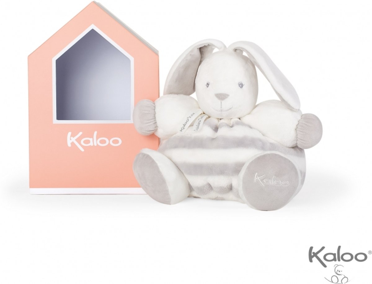 Kaloo Bebe Pastel - Knuffelkonijn grijs/wit groot