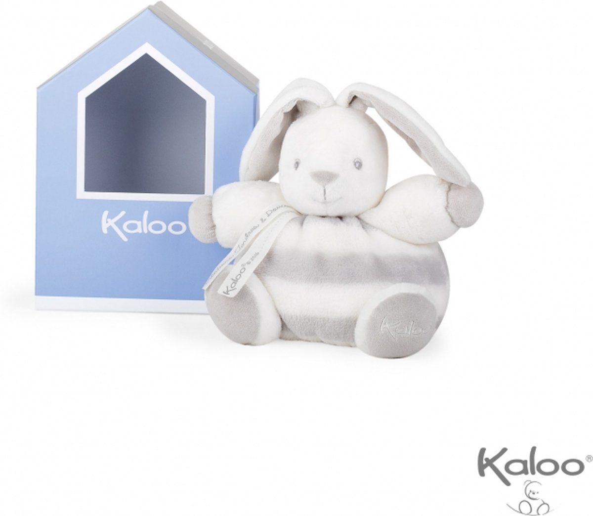 Kaloo Bebe Pastel - Knuffelkonijn grijs/wit klein