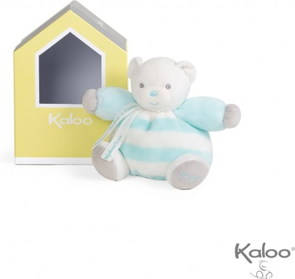 Kaloo Bebe Pastel - Knuffelkonijn perzik/wit klein