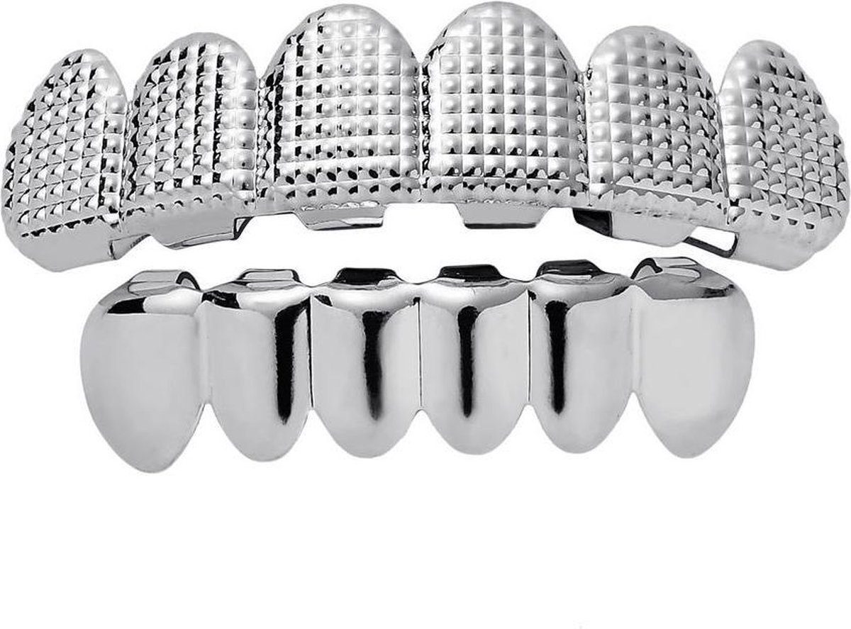 Grill Boven en Onderkant - Zilver Plus - Grillz - HipHop Tanden