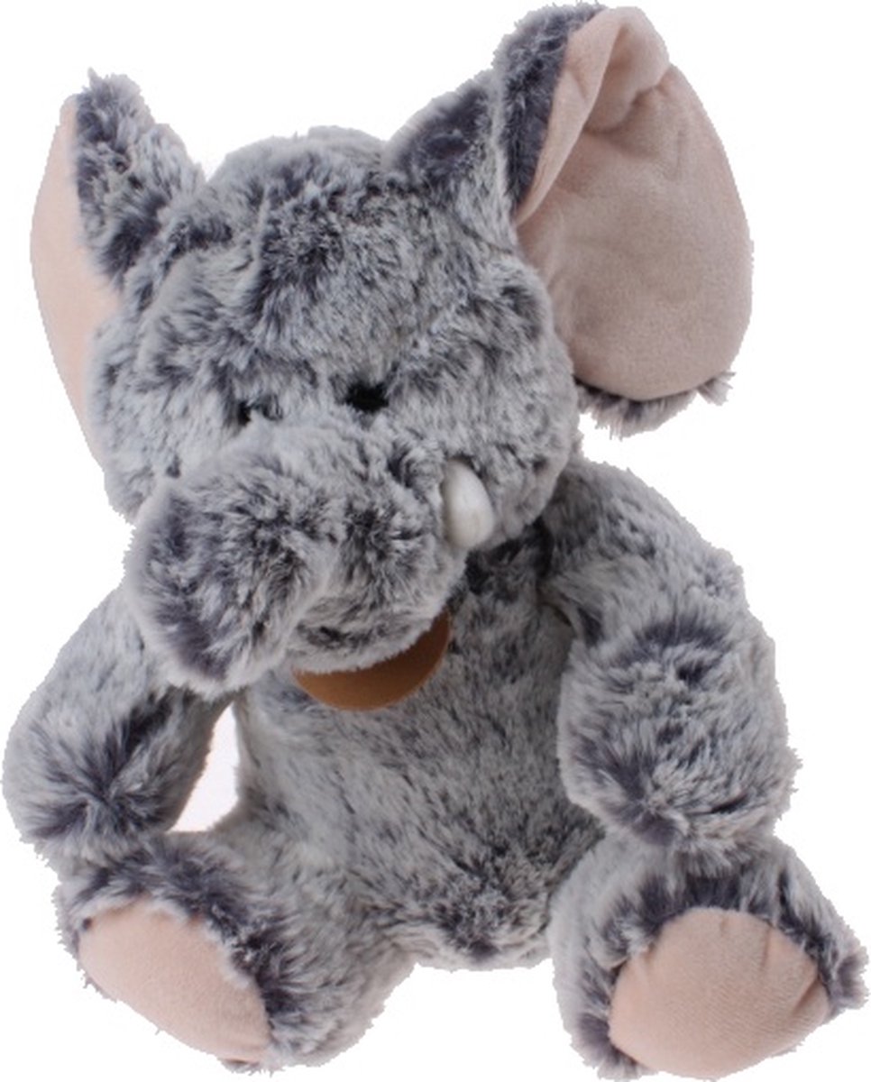 ApolloX knuffelolifant 23 cm grijs