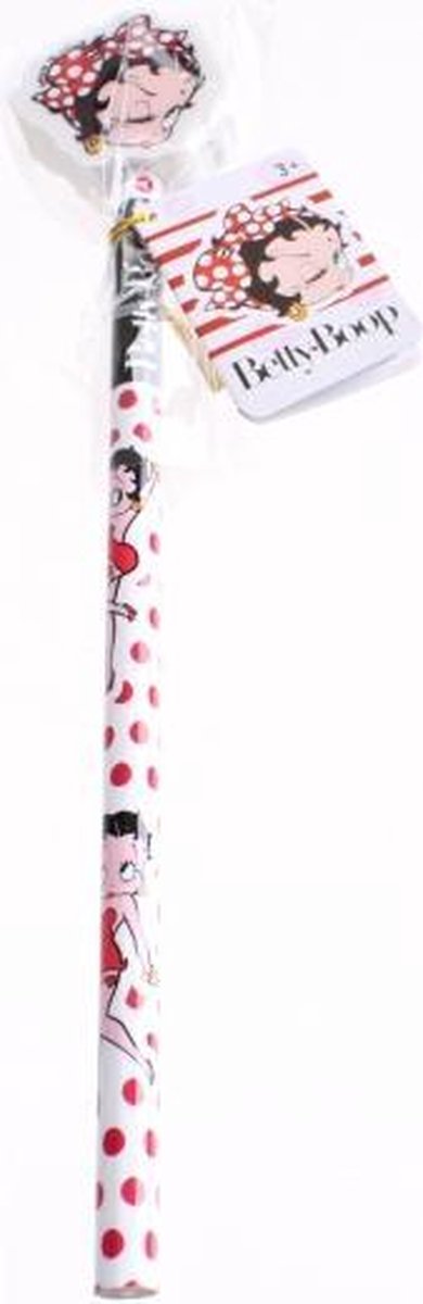 Betty Boop potlood met gum rode stipjes