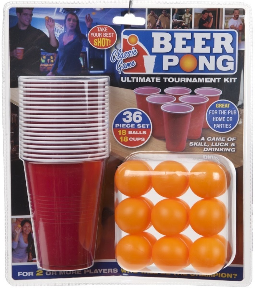 Kamparo Beerpong Drinkspel 36-delig