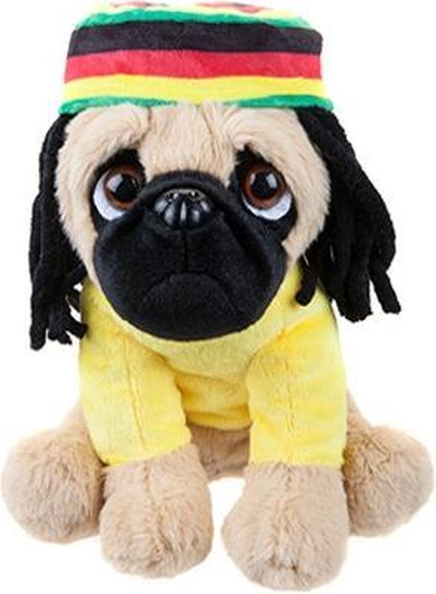 hondenknuffel rasta 20 cm geel