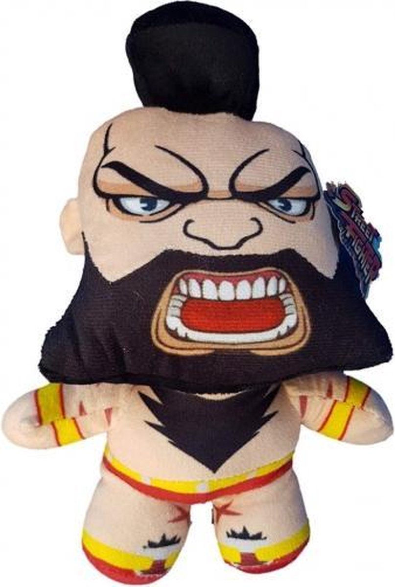 knuffel Street Fighter Zangief beige/zwart 43 cm