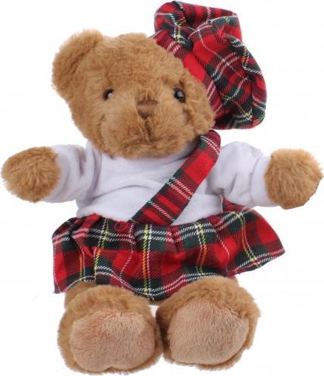 knuffelbeer met kilt 24 cm