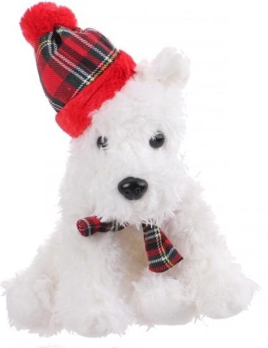 knuffelhond West Highland white terri√´r wit 23 cm