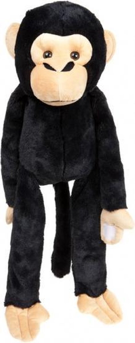 pluchen knuffel Chimpansee 76 cm junior zwart