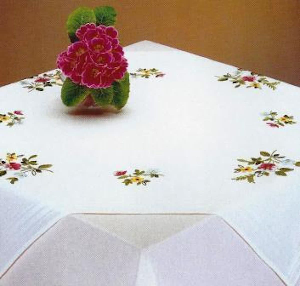 steelsteekdekservet 80253 viooltjes, wit