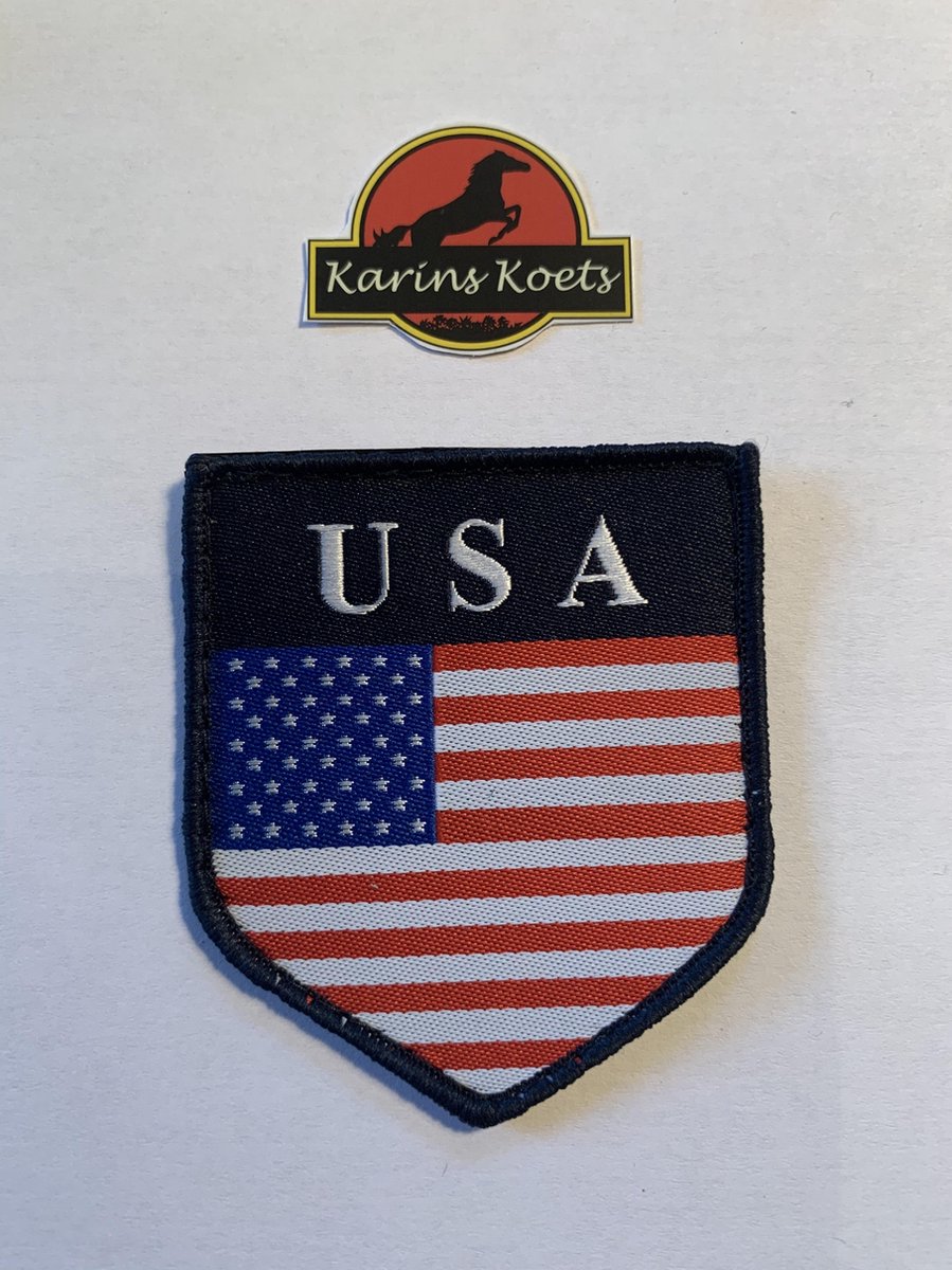 patch usa klittenband 5 cm breed 6 cm hoog