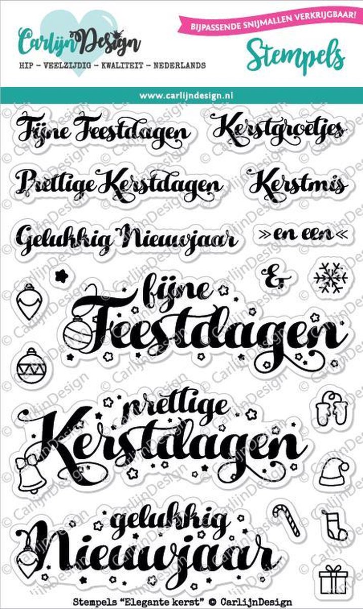 Clear Stamps Elegante Kerst (CDST0036)