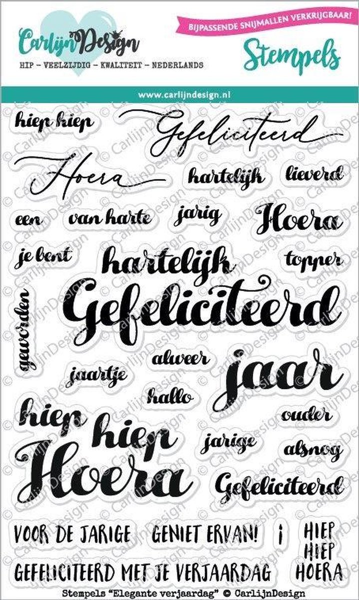 Clear Stamps Elegante Verjaardag (CDST0042)