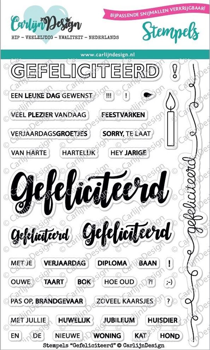 Clear Stamps Gefeliciteerd (CDST0001)