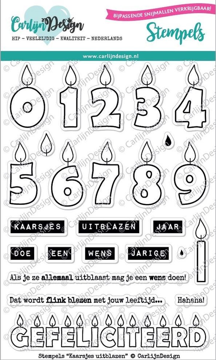 Clear Stamps Kaarsjes Uitblazen (CDST0021)