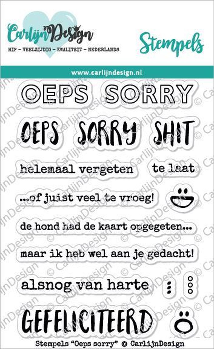 Clear Stamps Oeps Sorry (CDST0032)