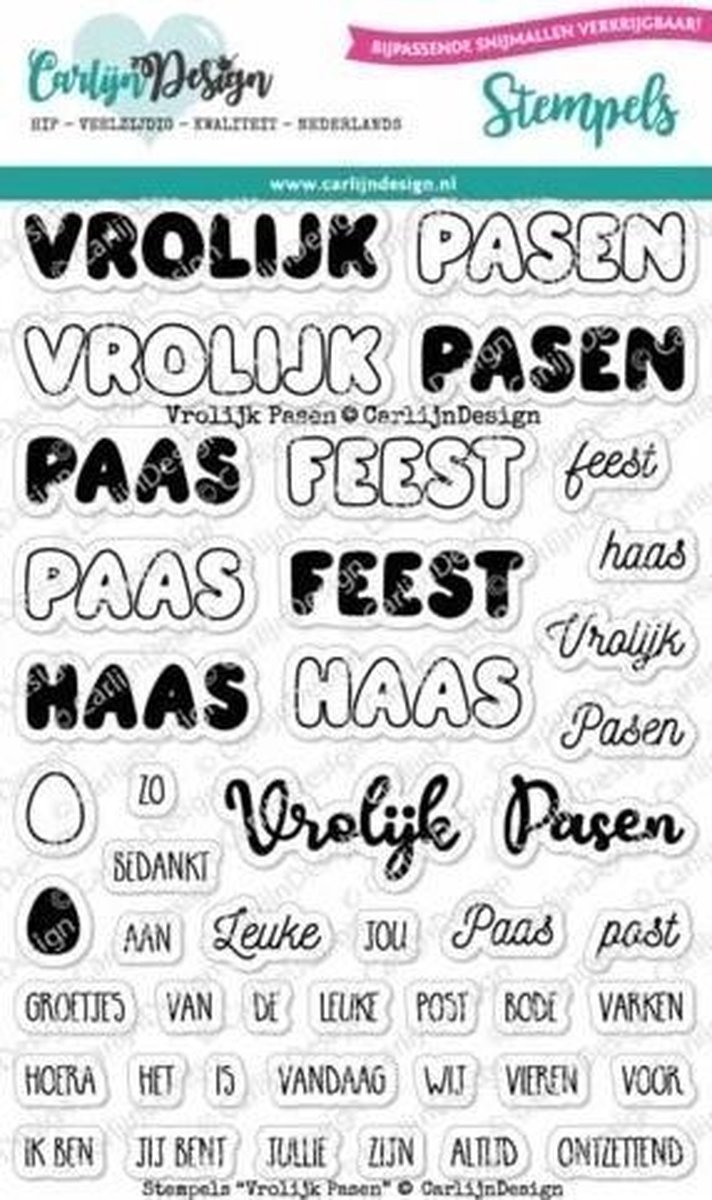 Clear Stamps Vrolijk Pasen (CDST-0060)