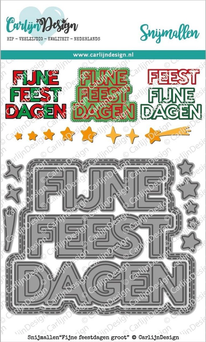 Snijmal Fijne Feestdagen Groot (CDSN-0065)