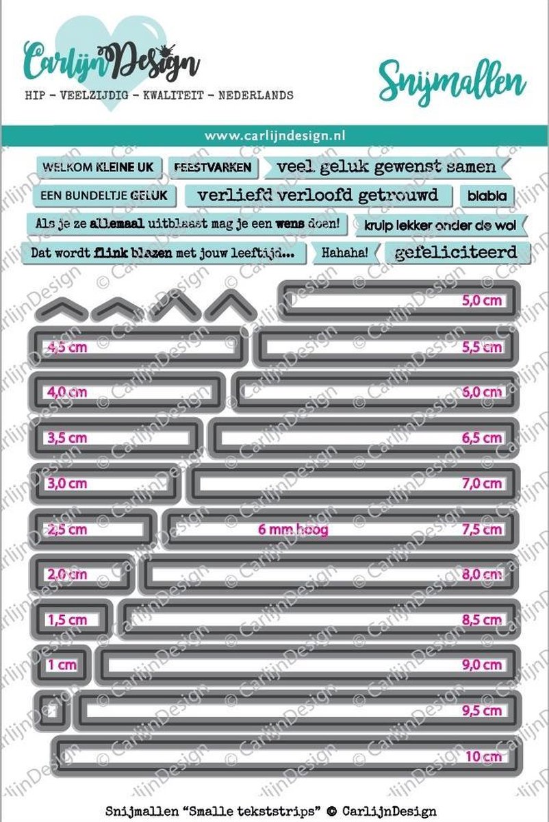 Snijmal Smalle Tekststrips (CDSN-0010)