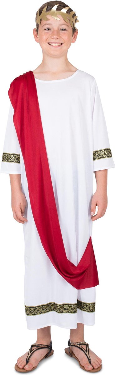 KARNIVAL COSTUMES - Romeinse keizer kostuum voor jongens - 140 (9-10 jaar) - Kinderkostuums