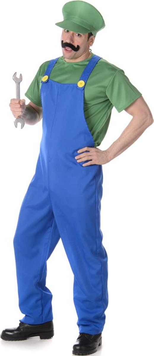 Karnival Costumes Verkleedkleding Luigi Kostuum voor mannen Deluxe - S