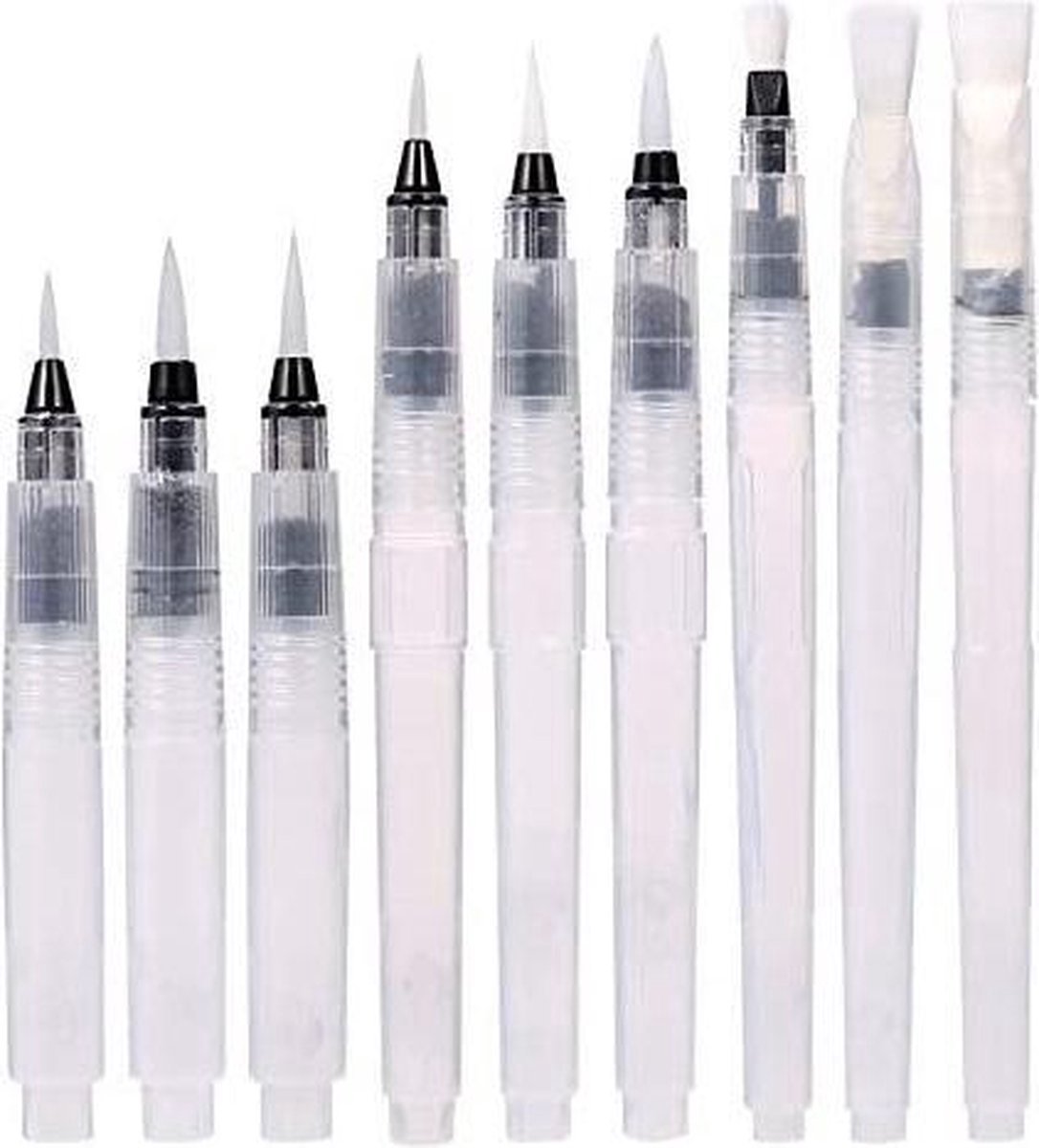 Kasey Products - Waterbrush Pennen - Brush stiften - Handlettering pennen - Penseelstiften - Aquarelpenselen - Set van 9