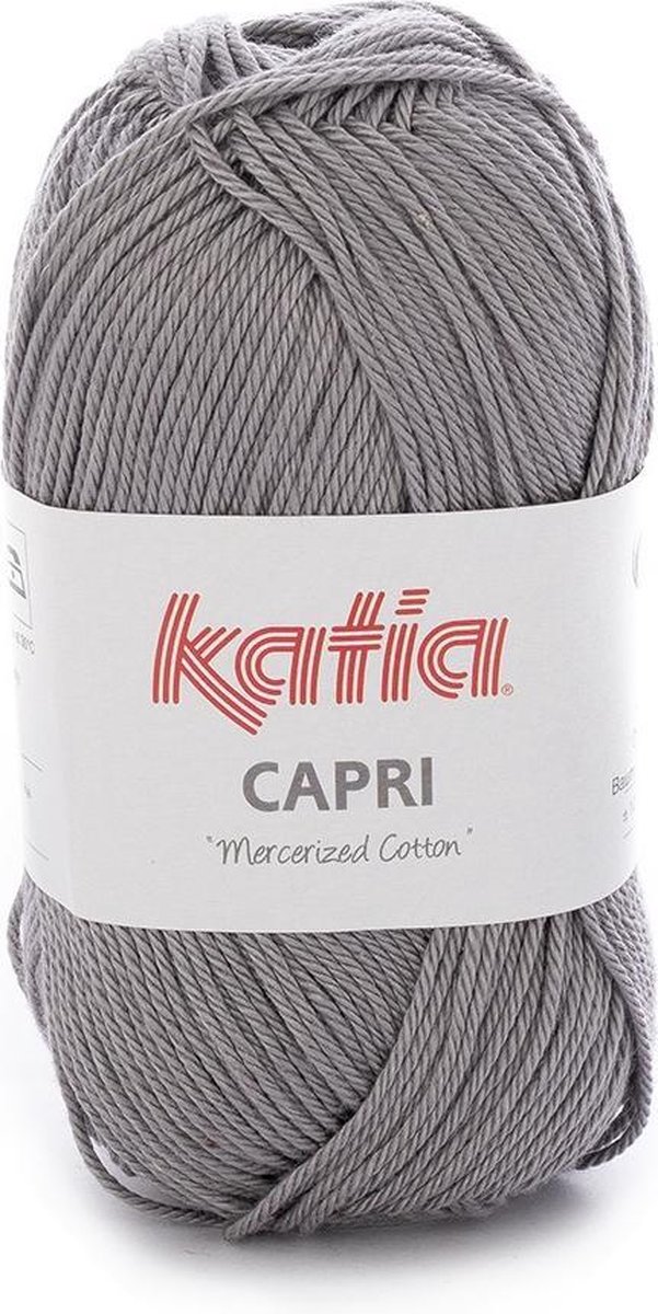 Katia Capri - kleur 136 Medium grijs - bundel 5 x 50 gr. / 125 m. - 100% katoen