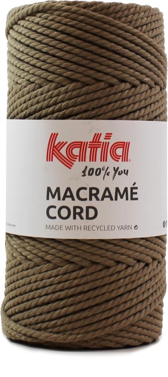 Katia Macrame Cord Twisted 5mm 105 Kleur: Nerts