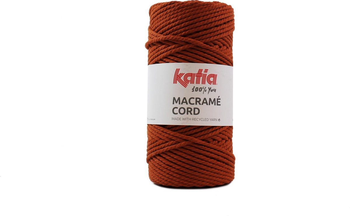 Katia Macrame Cord Twisted 5mm 110 Kleur: Dakpan